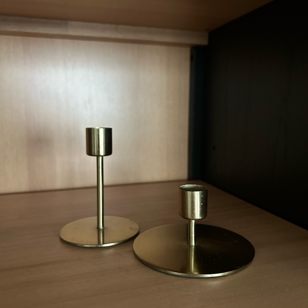 Elegant Gold Candle Holders